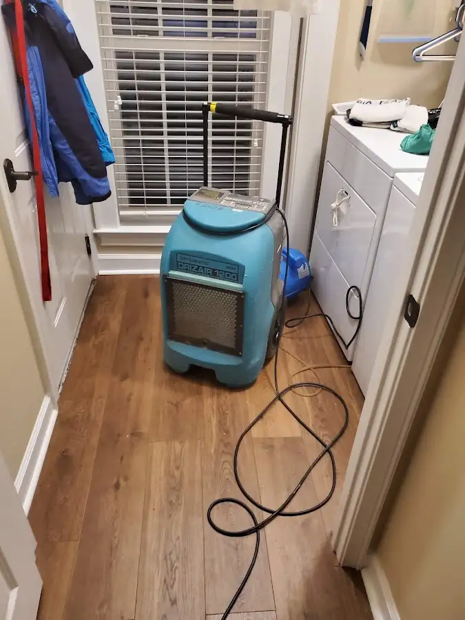 Commercial dehumidifier deployed for Flood Damage Cleanup in Sauk Village